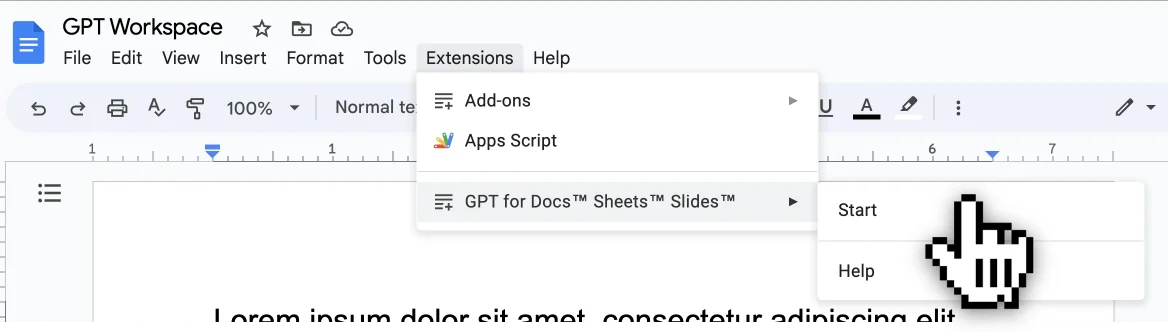 GPT Workspace — AI in Google Docs